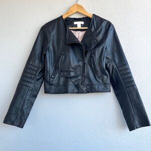 H&M | Cropped Faux Leather Jacket